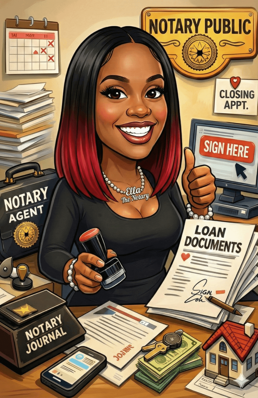 Ella the Notary Portrait